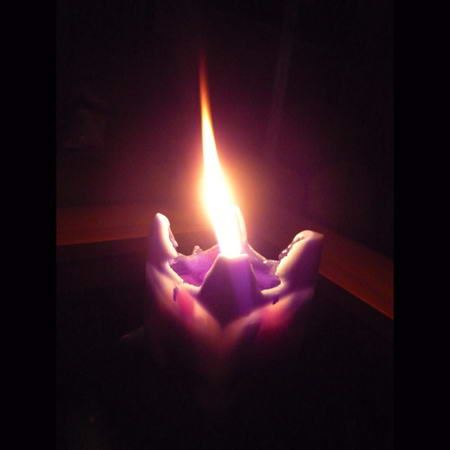 Flammenbild Kerzenbild 7 Quaderform Kerzenkunst von Nordkerze